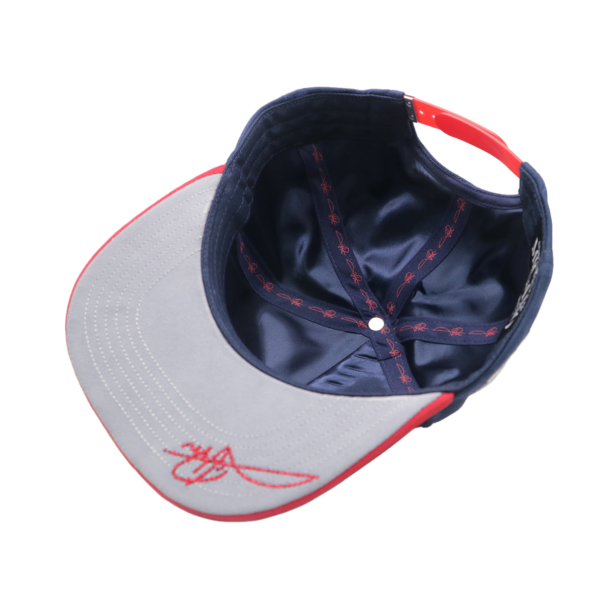 Premium Milano Unisex DR Snapback Hat 2622 Navy/Red