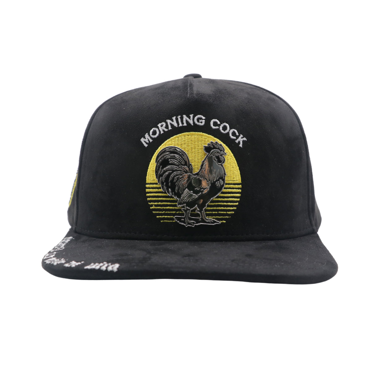 Premium Milano Unisex Morning Cock Snapback Hat 2626 Black/Metallic