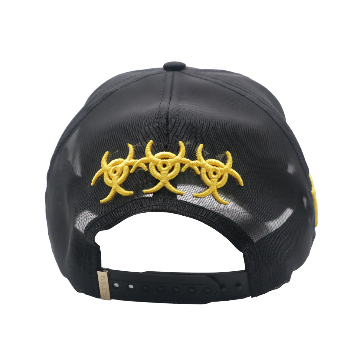Premium Milano Unisex Toxic Trucker Hat 2627 Black/Gold Metal
