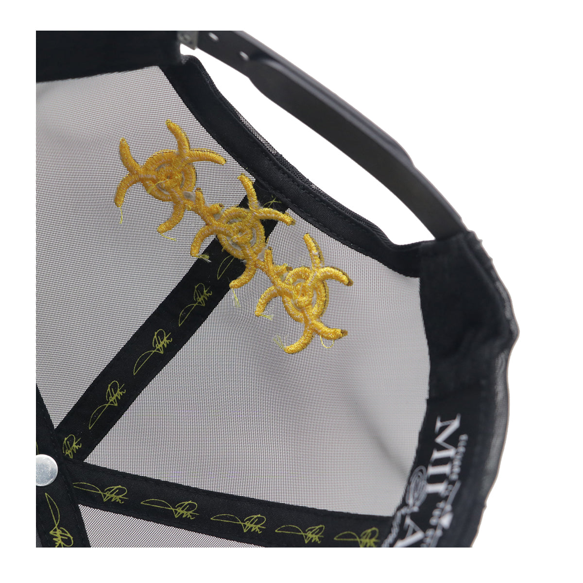 Premium Milano Unisex Toxic Trucker Hat 2627 Black/Gold Metal