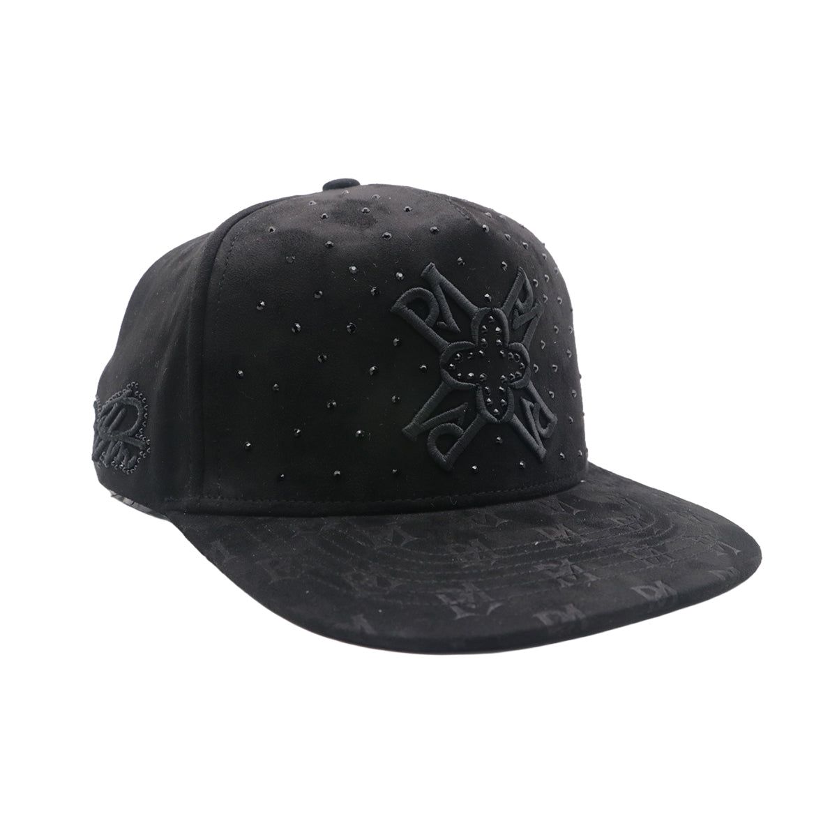 Premium Milano Unisex PM Crest Snapback Hat 2628 Black