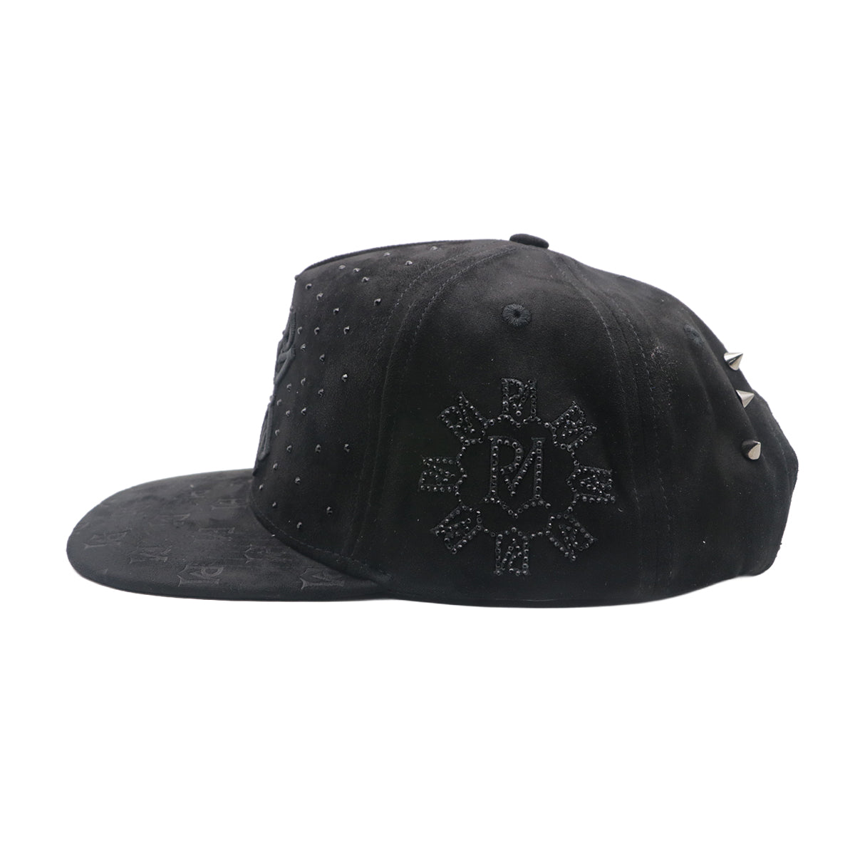 Premium Milano Unisex PM Crest Snapback Hat 2628 Black