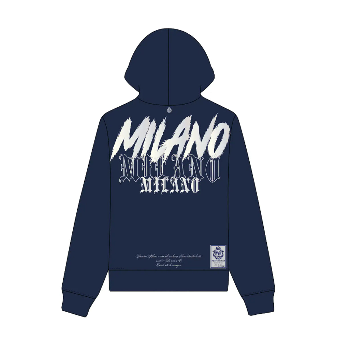 Premium Milano Mens Slasher Tech Hoodie BC7H-104-NVY Navy