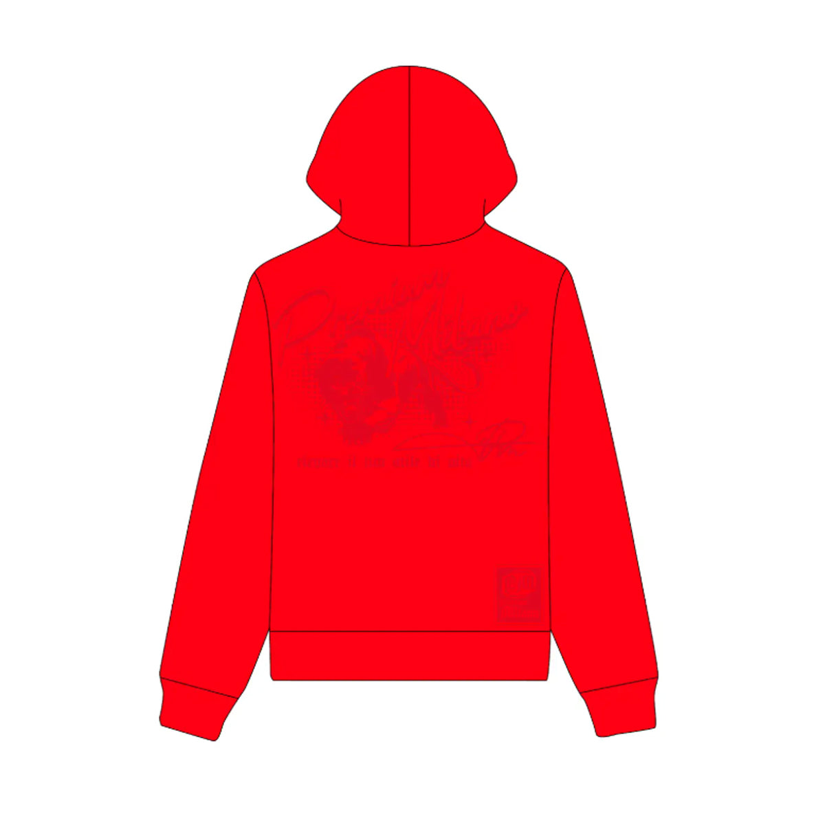 Premium Milano Mens Tonal Panther Zip Hoodie BPZ39-600-RD Red