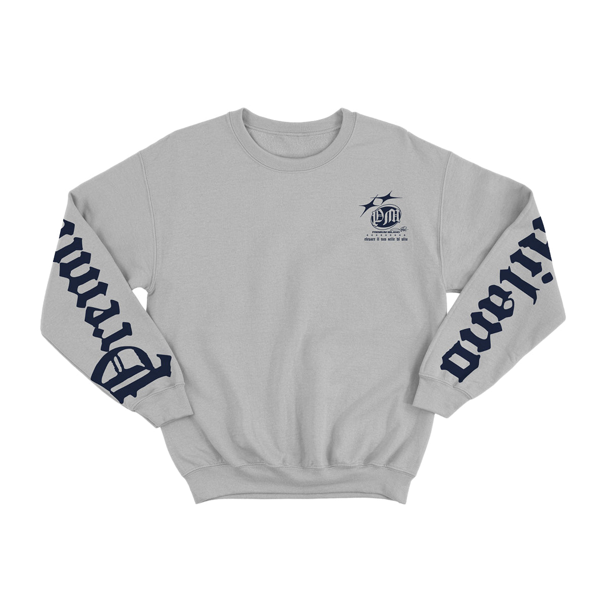 Premium Milano Mens Fortune Crew Neck Sweatshirt CSW1125-04 Grey