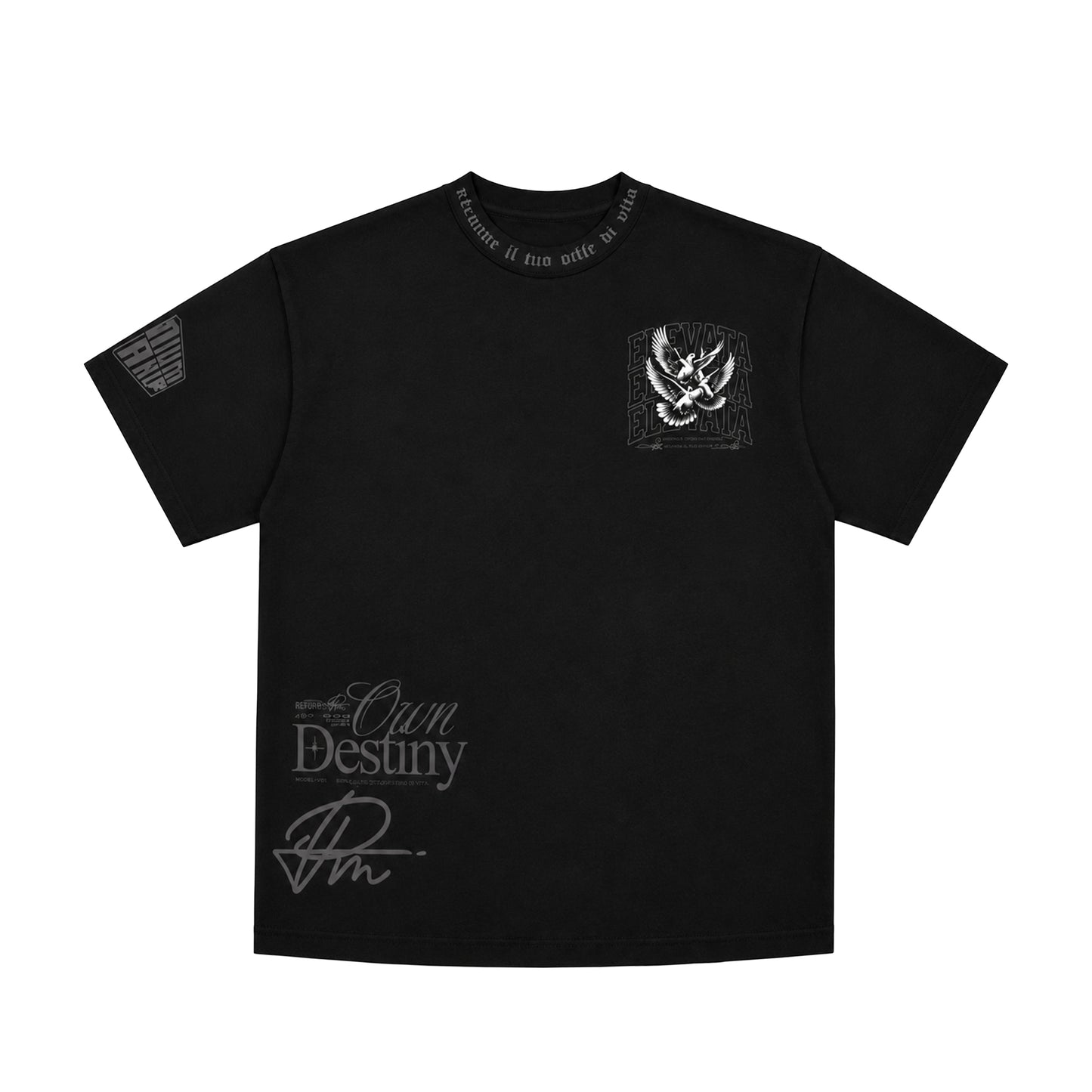 Premium Milano Mens Chosen Generation Crew Neck T-Shirt CT261-102 Black