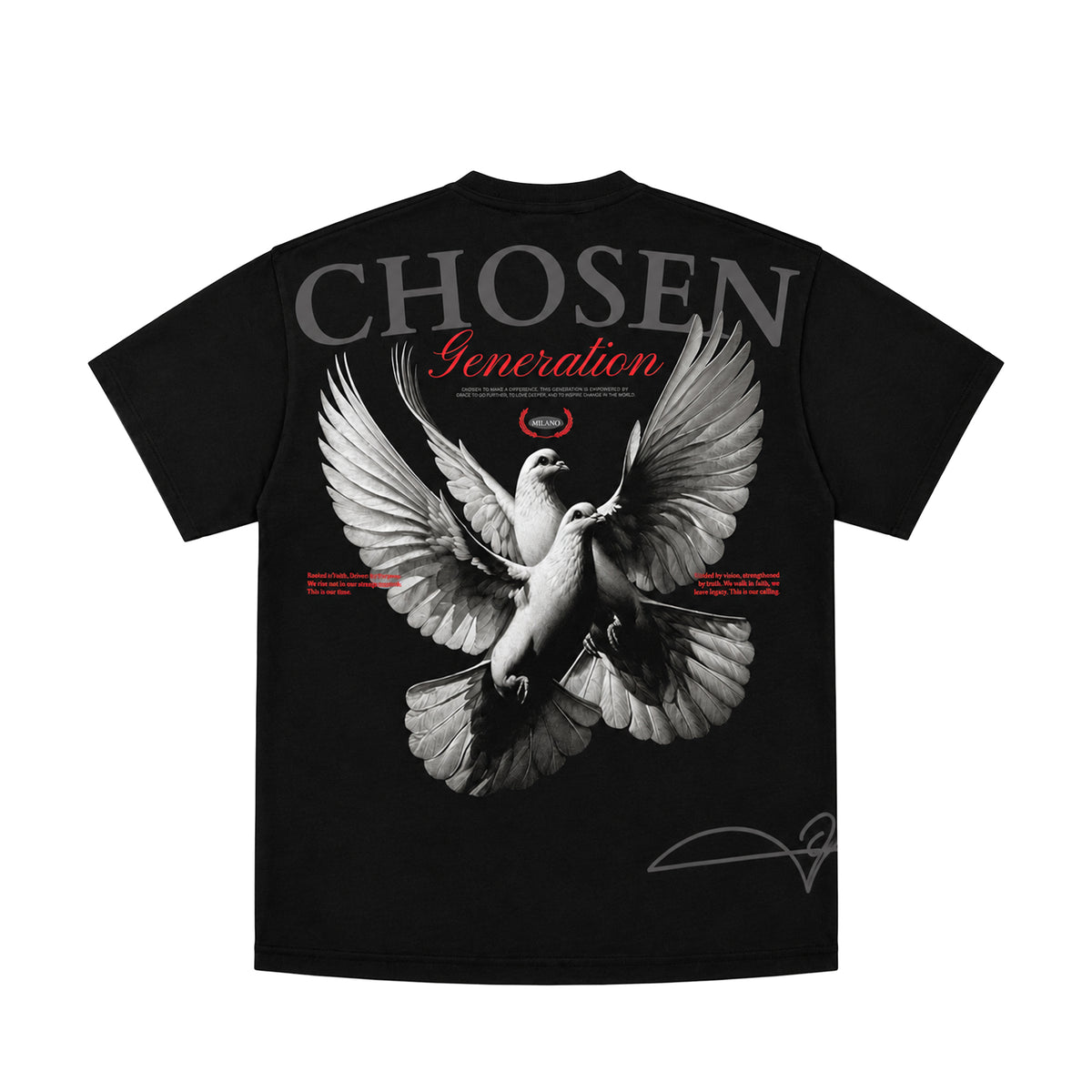 Premium Milano Mens Chosen Generation Crew Neck T-Shirt CT261-102 Black