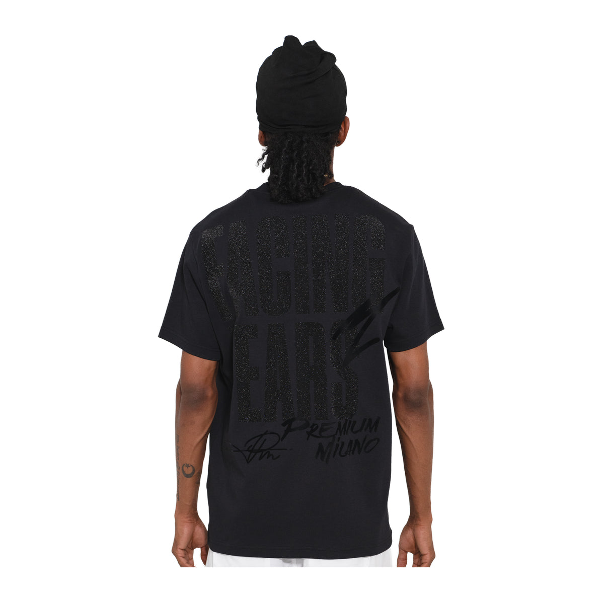 Premium Milano Mens Facing Fears Crew Neck T-Shirt CT261-108 Black