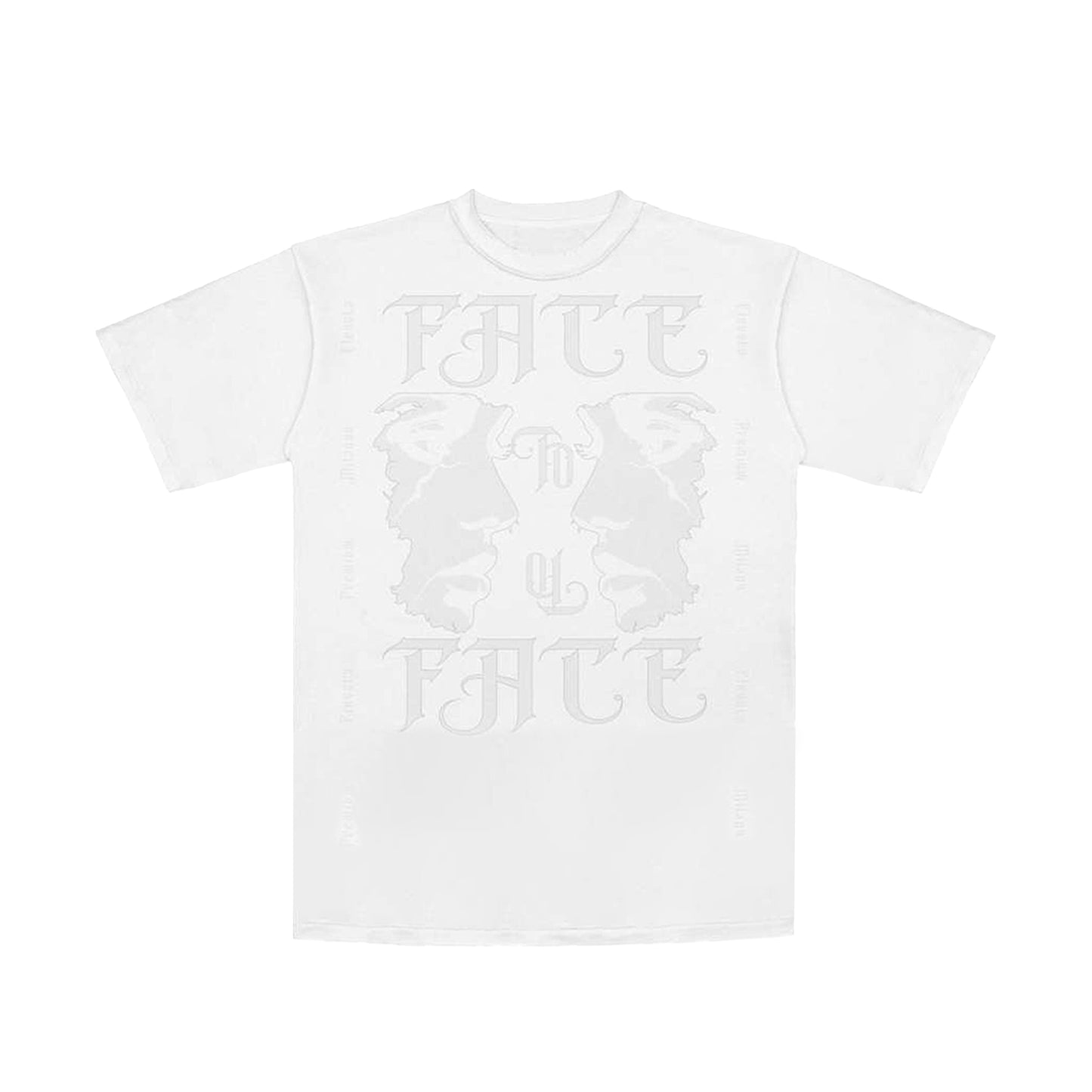 Premium Milano Mens Facing Fears Crew Neck T-Shirt CT261-108 White