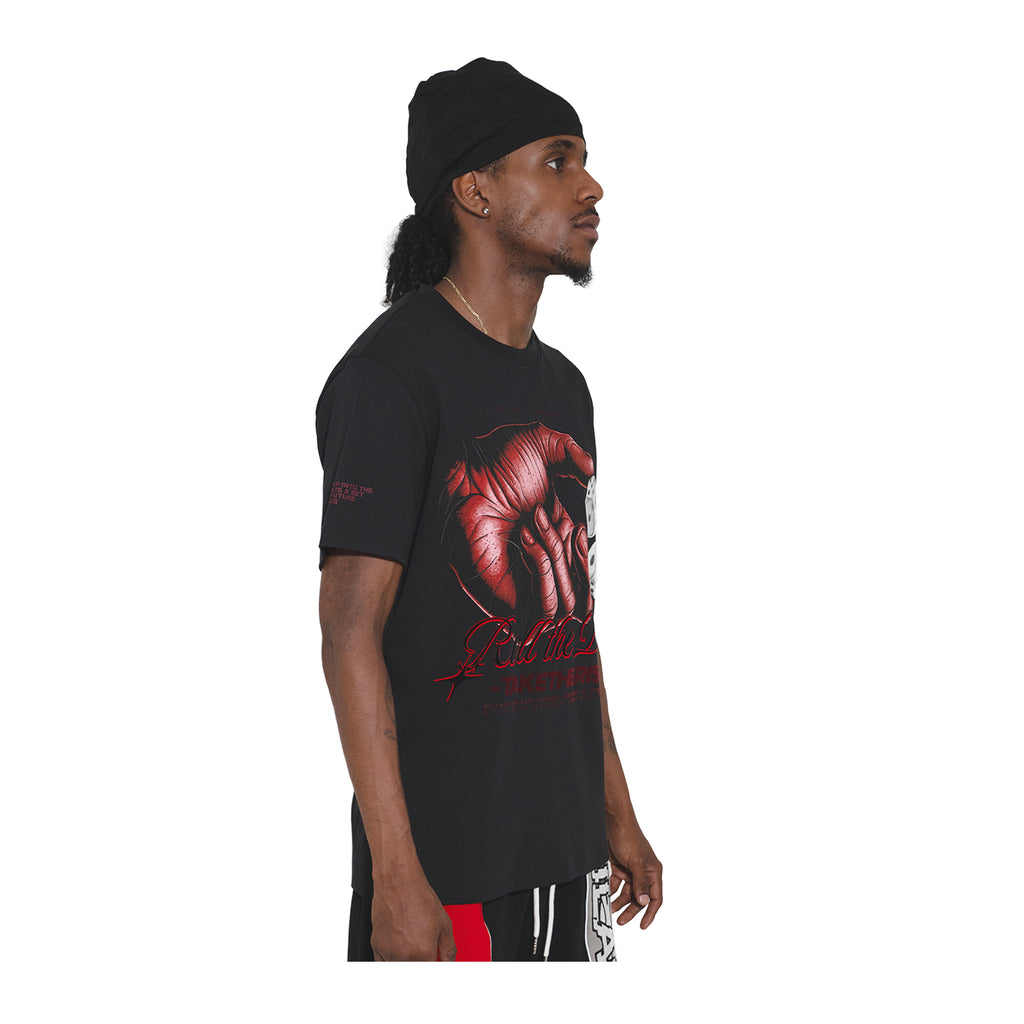 Premium Milano Mens Roll The Dice Crew Neck T-Shirt CT261-113 Black