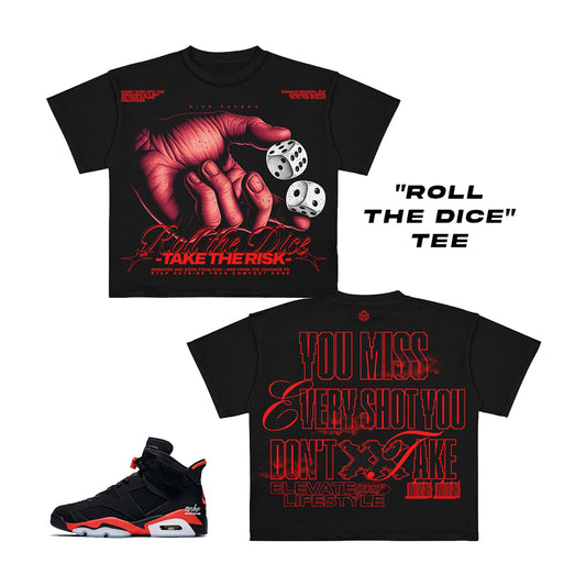 Premium Milano Mens Roll The Dice Crew Neck T-Shirt CT261-113 Black