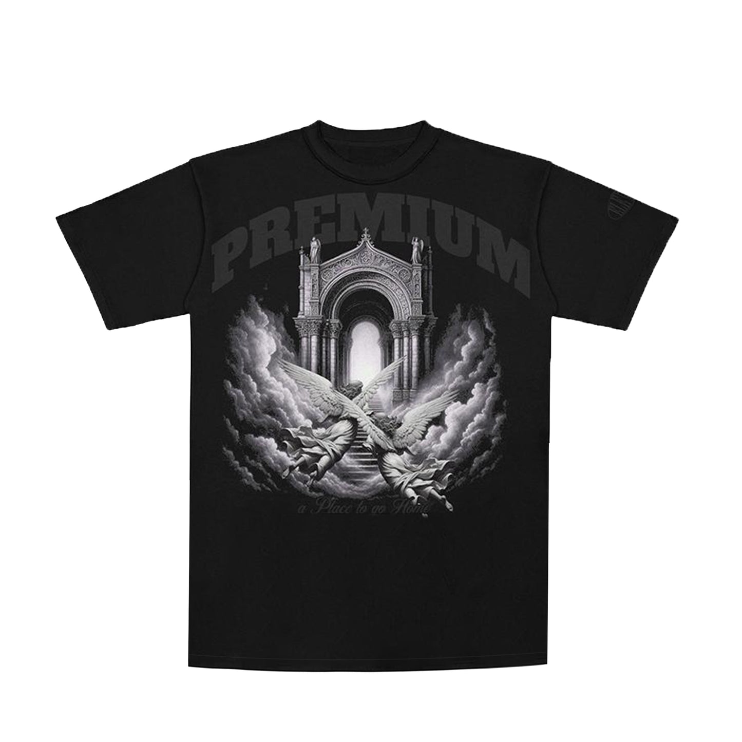 Premium Milano Mens Paradiso Crew Neck T-Shirt CT261-118 Black