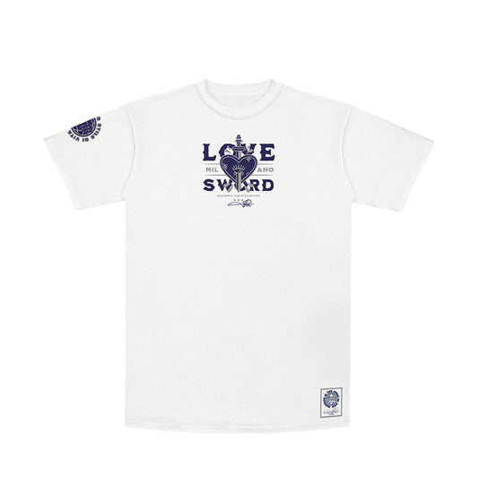 Premium Milano Mens Love Sword Crew Neck T-Shirt CT261-119 Cream