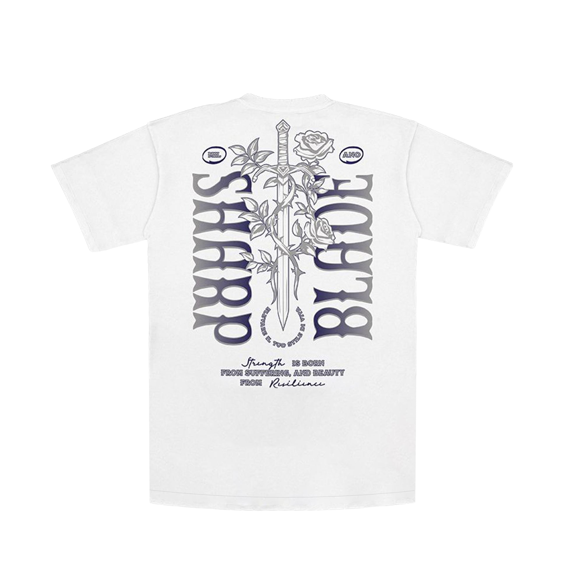 Premium Milano Mens Love Sword Crew Neck T-Shirt CT261-119 Cream