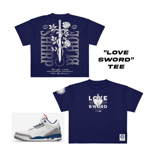 Premium Milano Mens Love Sword Crew Neck T-Shirt CT261-119 Navy