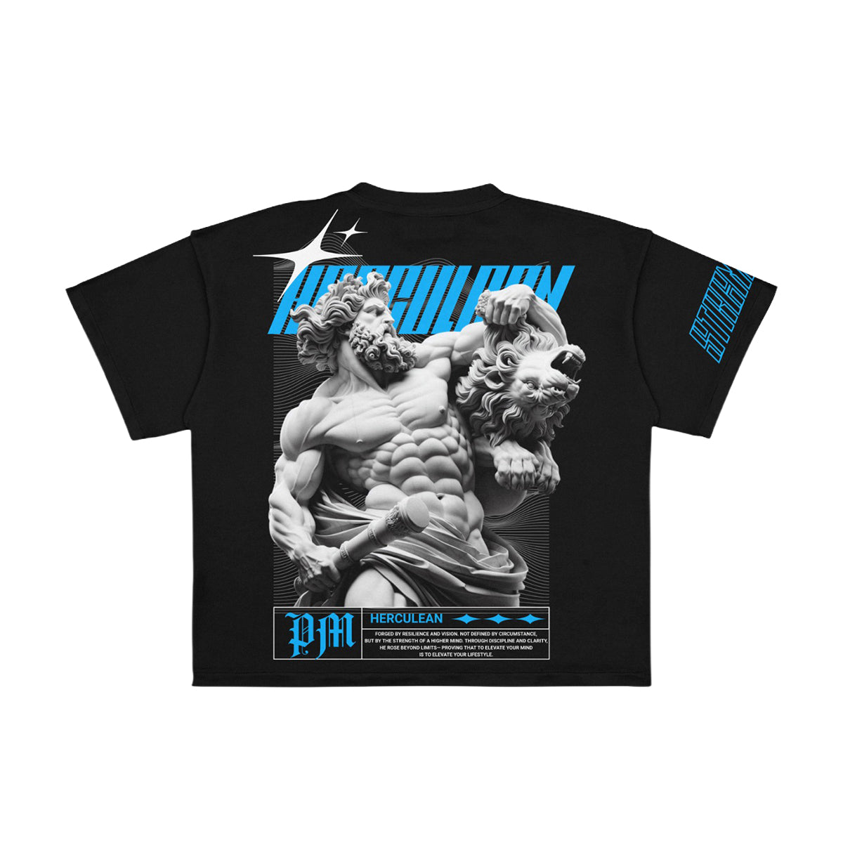 Premium Milano Mens Herculean Strength Crew Neck T-Shirt CT261-126 Black