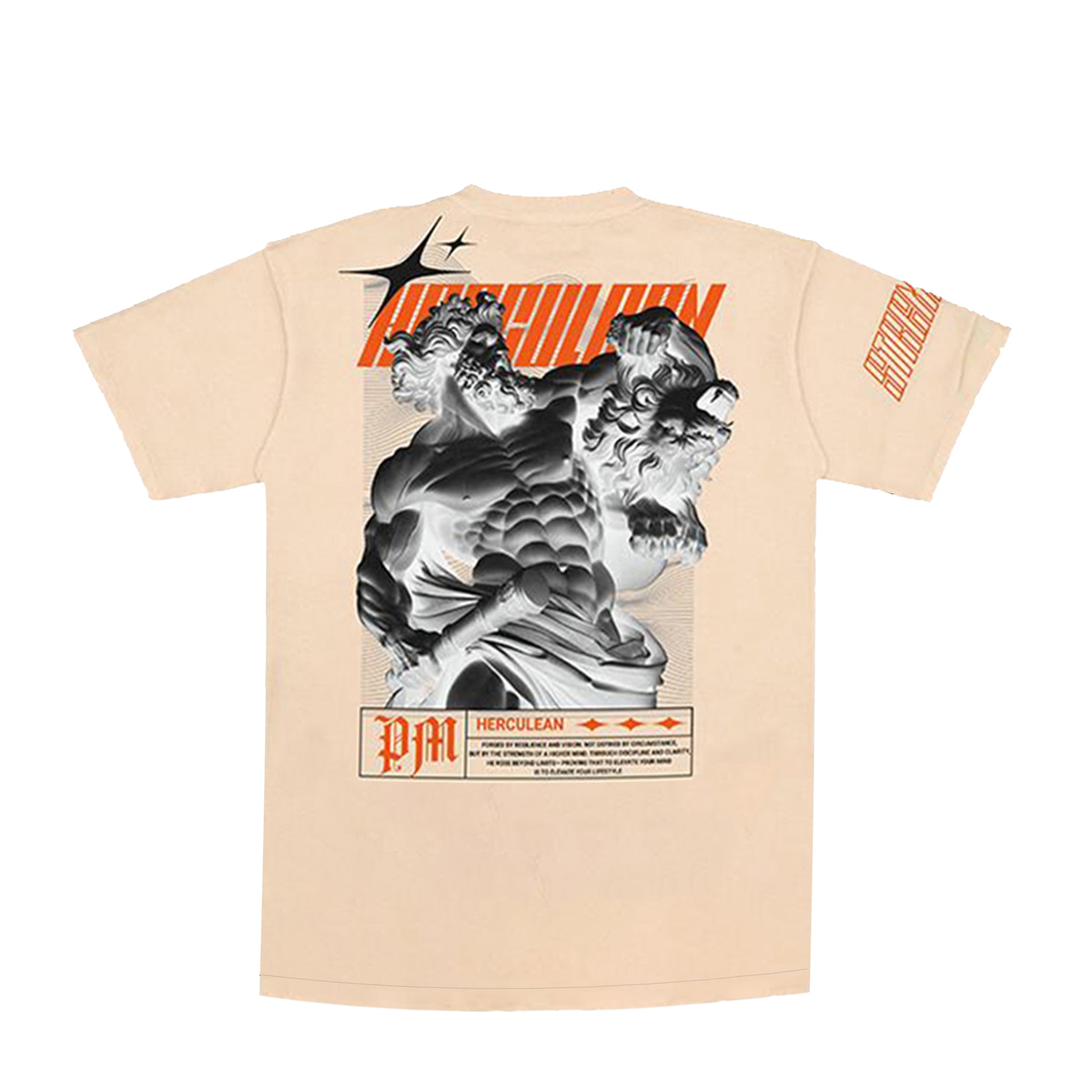 Premium Milano Mens Herculean Strength Crew Neck T-Shirt CT261-126 Cream