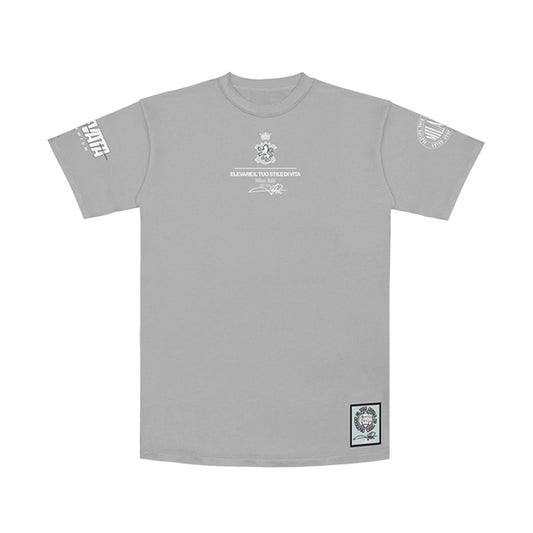 Premium Milano Mens Royal Bloodline Crew Neck T-Shirt CT262-101 Gray