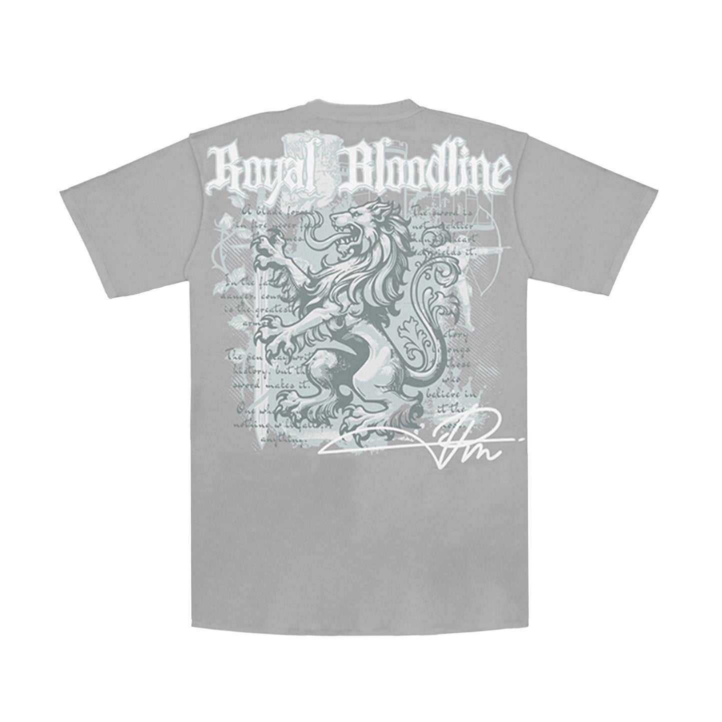 Premium Milano Mens Royal Bloodline Crew Neck T-Shirt CT262-101 Gray