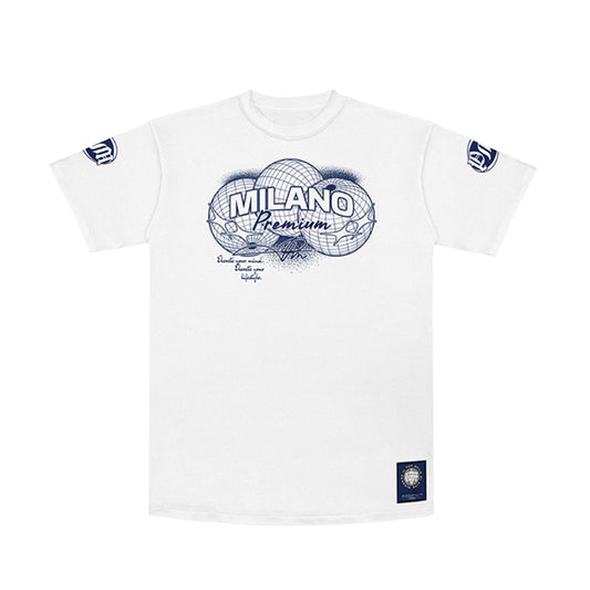 Premium Milano Mens Elevate Your Mind Crew Neck T-Shirt CT262-103 White