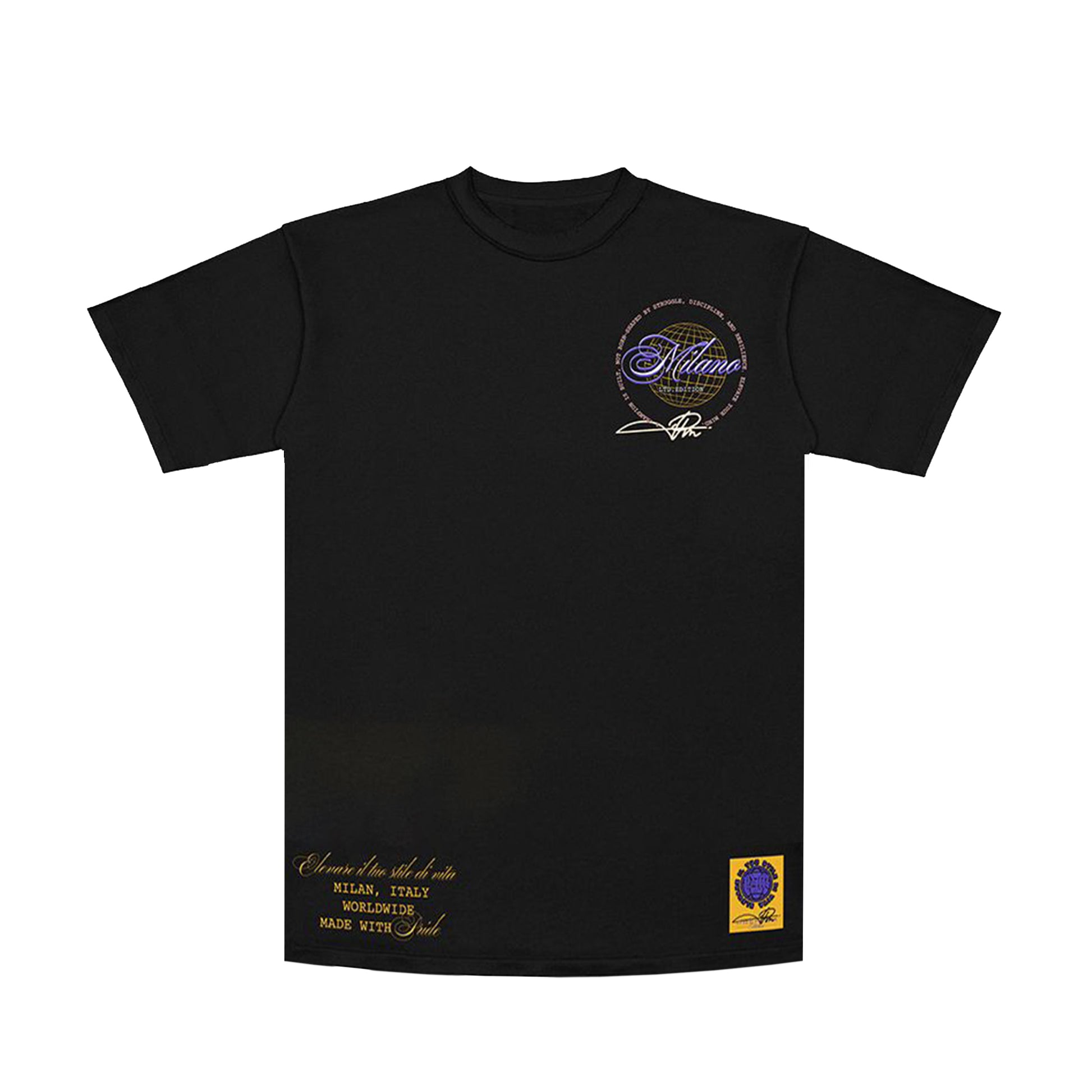 Premium Milano Mens Dual Vision Crew Neck T-Shirt CT262-115 Black