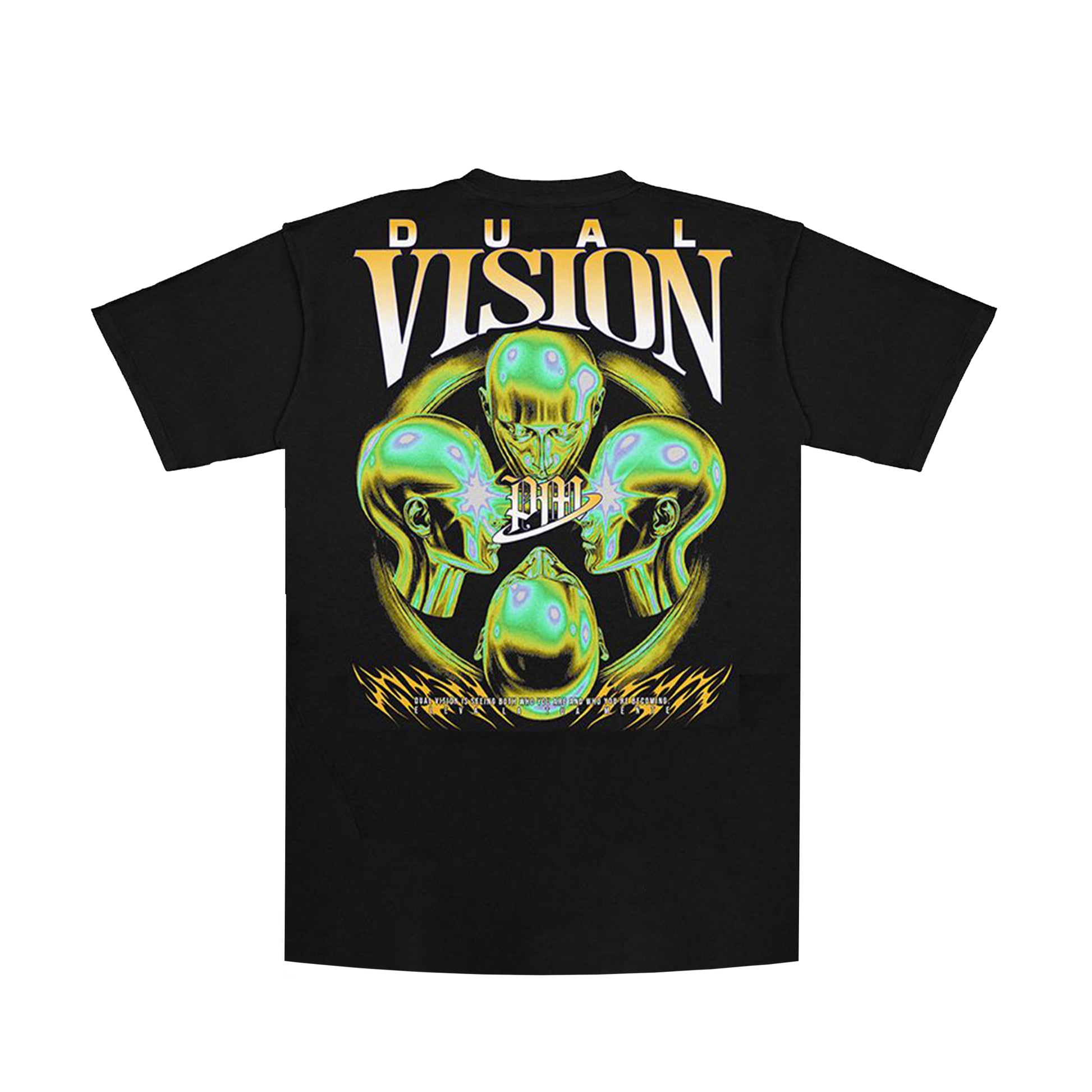 Premium Milano Mens Dual Vision Crew Neck T-Shirt CT262-115 Black