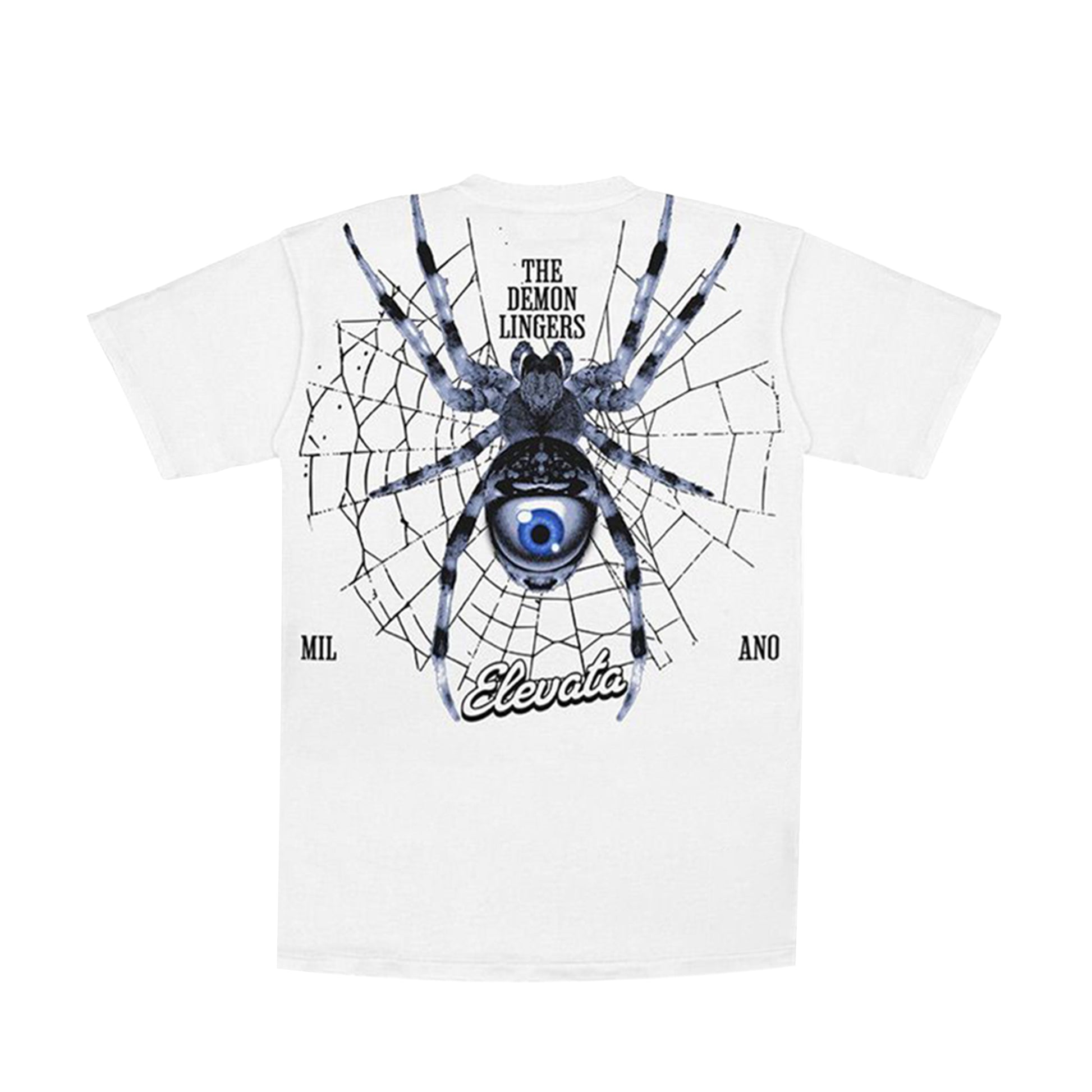 Premium Milano Mens Web Of Lies Crew Neck T-Shirt CT262-128 White