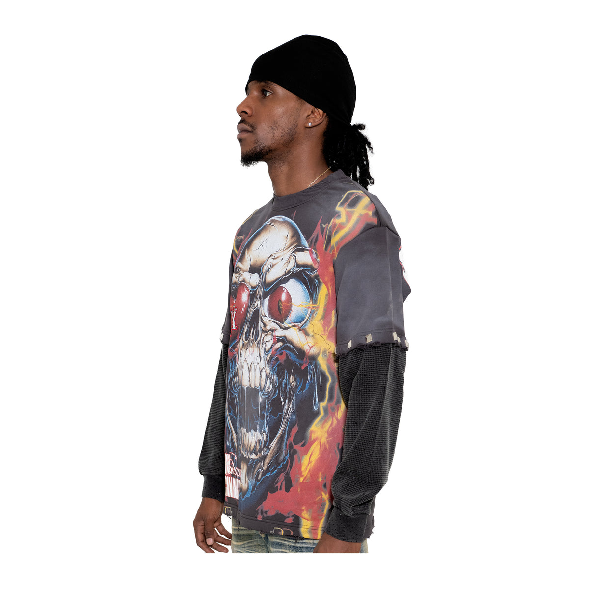 Expedition Mens Shape Your Character Oversized Crew Neck T-Shirt EXCTS26201 Black/Red