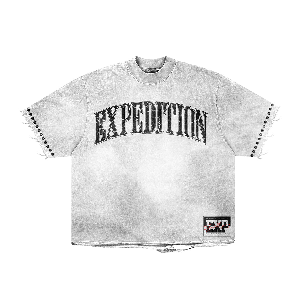 Expedition Mens Streets Are Crying Oversized Crew Neck T-Shirt EXCTS26203 Gray