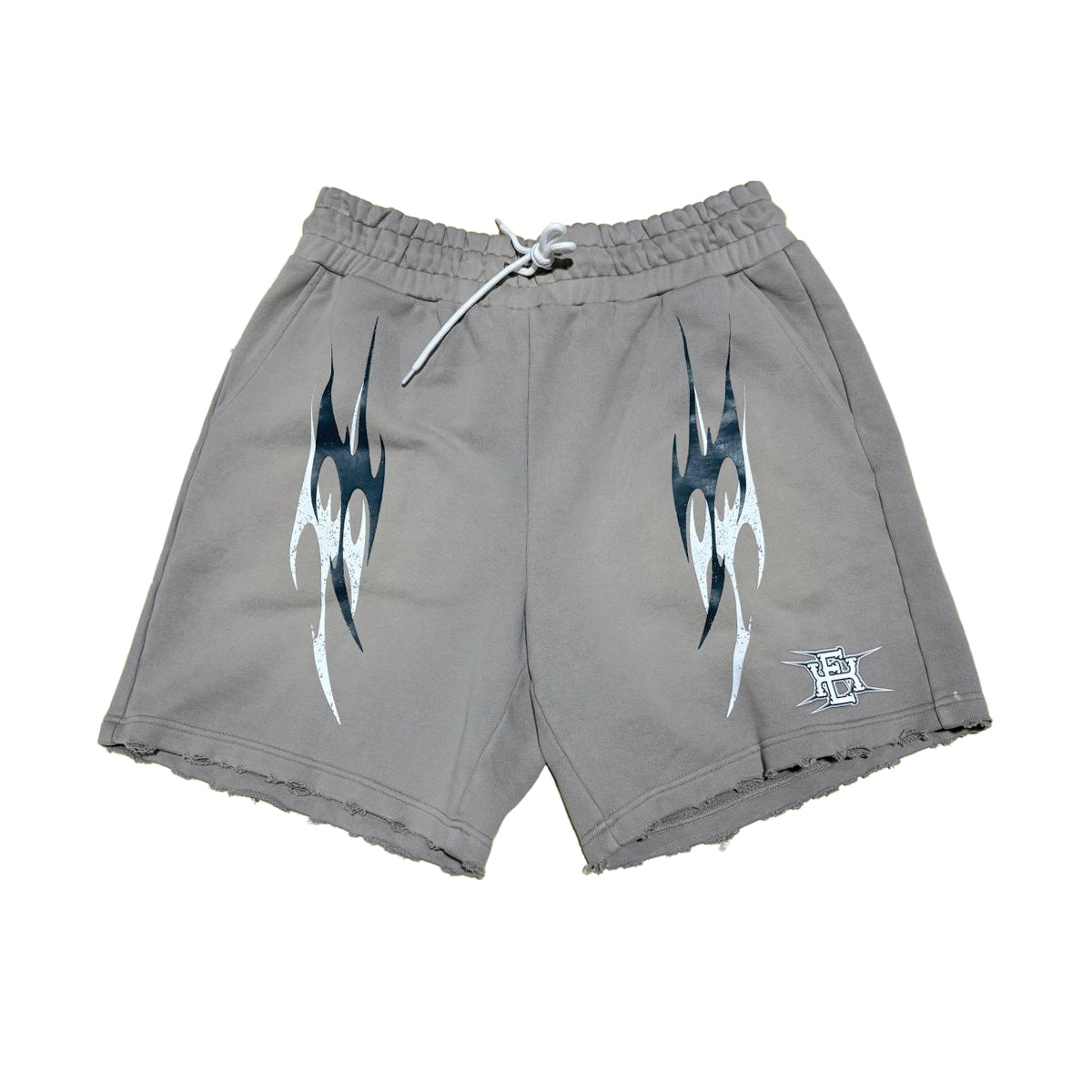 Expedition Mens Washed Tribal French Terry Sweatshorts EXSSS26218 Gray