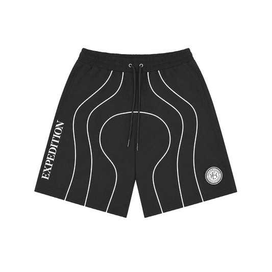 Expedition Mens 3M Reflective Piping Nylon Shorts EXWSS26219 Black