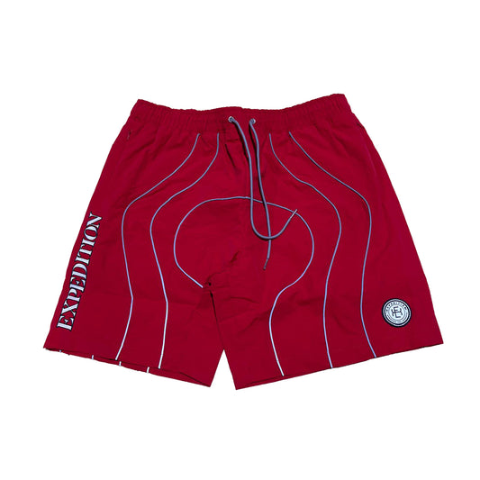 Expedition Mens 3M Reflective Piping Nylon Shorts EXWSS26219 Red
