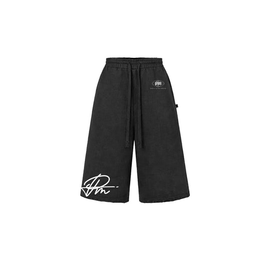 Premium Milano Mens Skater Denim Shorts PMDS26906 Black