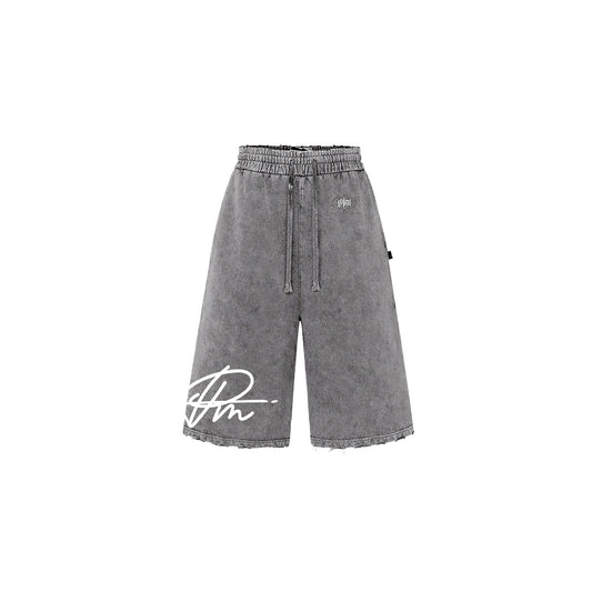 Premium Milano Mens Skater Denim Shorts PMDS26906 Grey