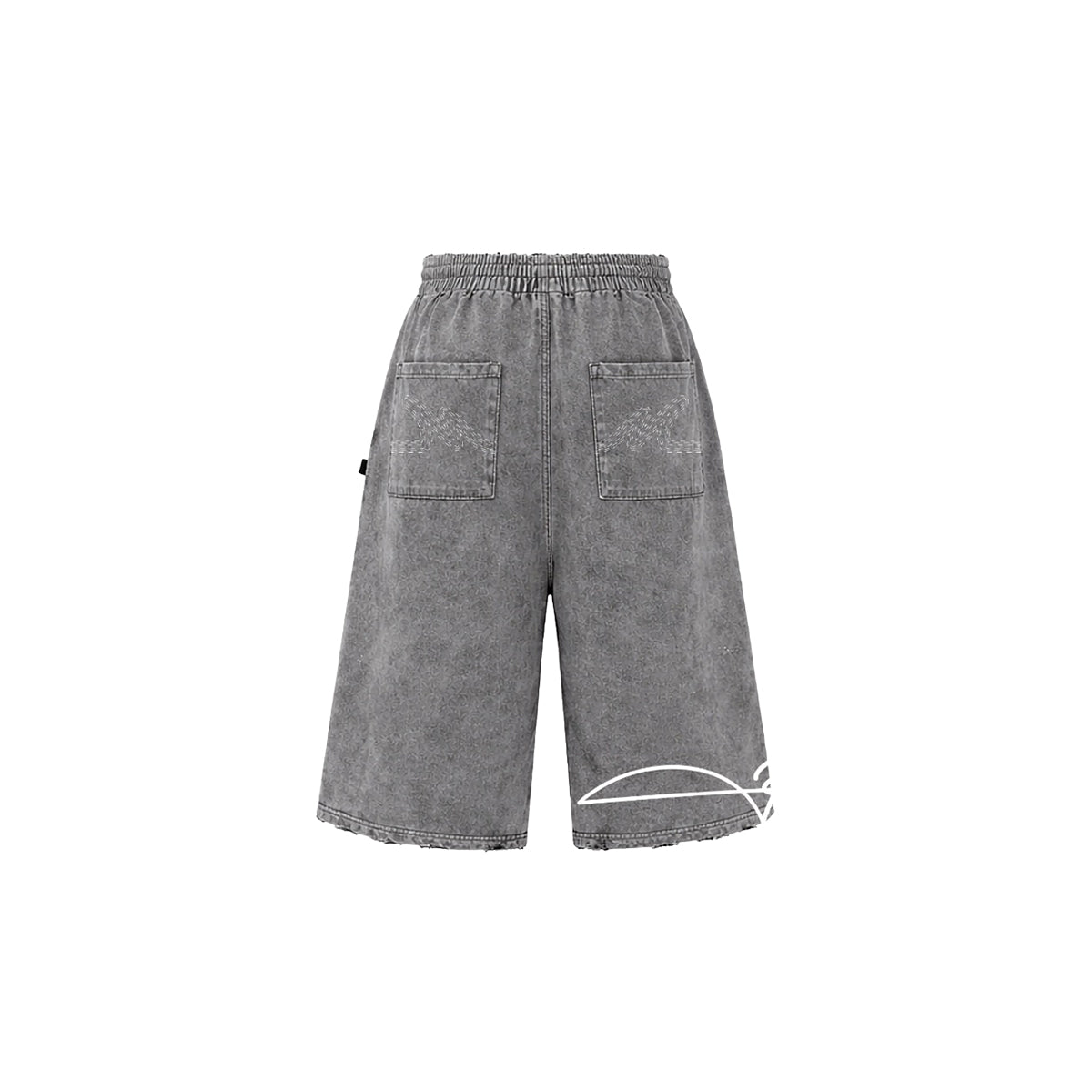 Premium Milano Mens Skater Denim Shorts PMDS26906 Grey