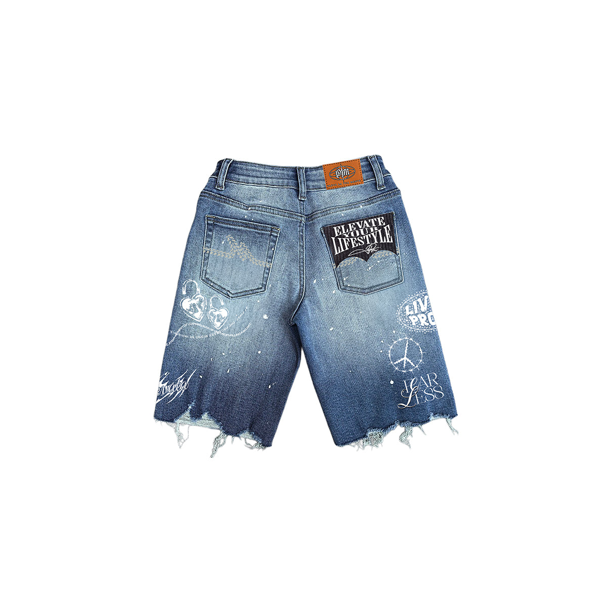 Premium Milano Mens Fearless Denim Shorts PMDS26907 Blue