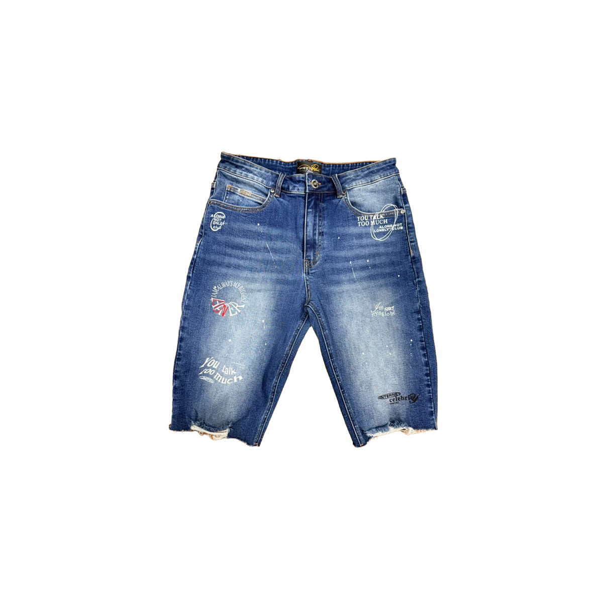Premium Milano Mens Rude Denim Shorts PMDS26910 Blue