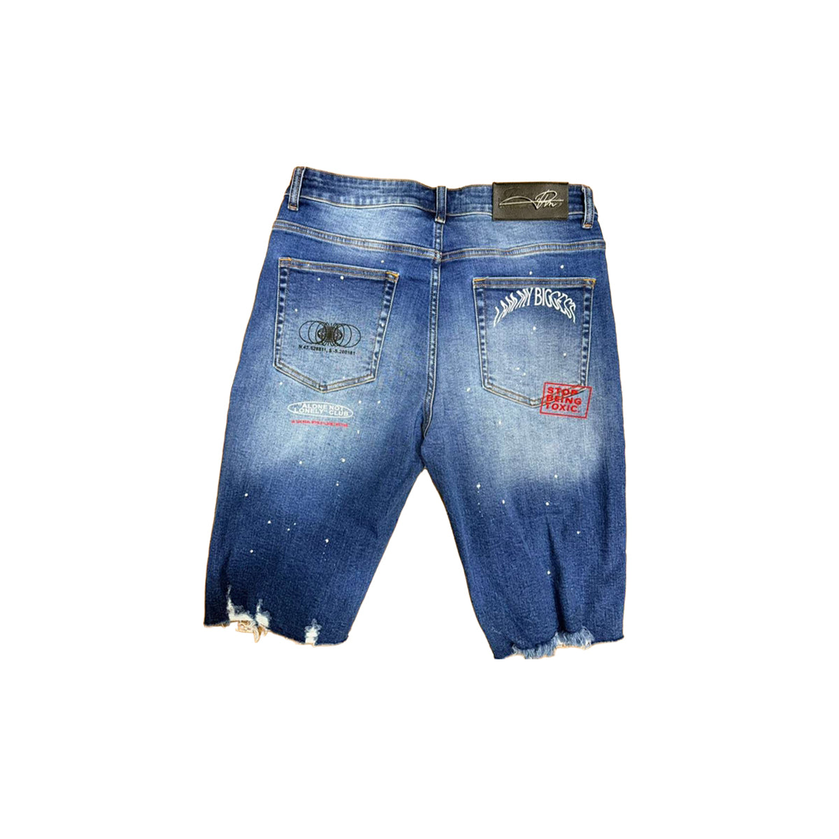 Premium Milano Mens Rude Denim Shorts PMDS26910 Blue