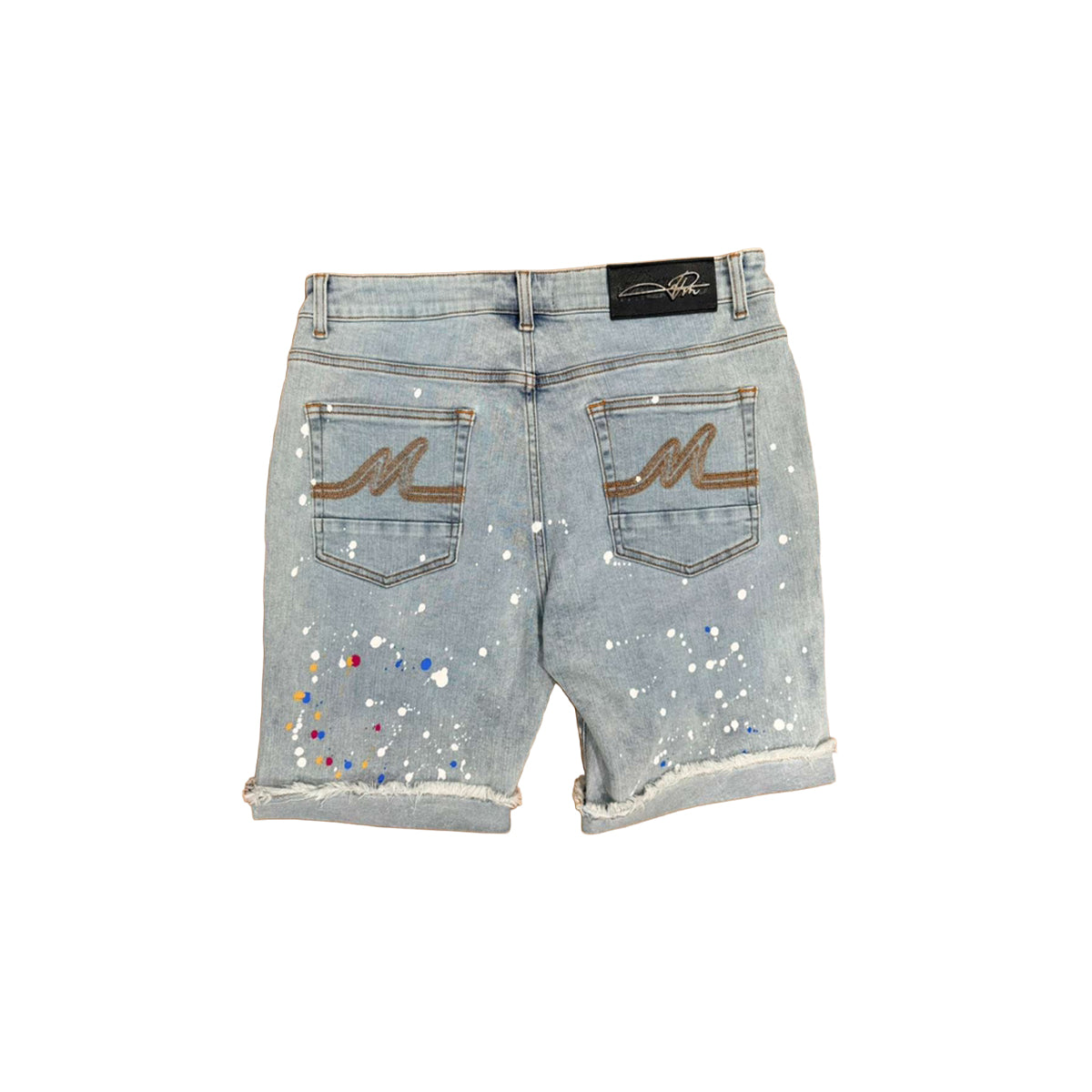 Premium Milano Mens Picassos Denim Shorts PMDS26912 Blue