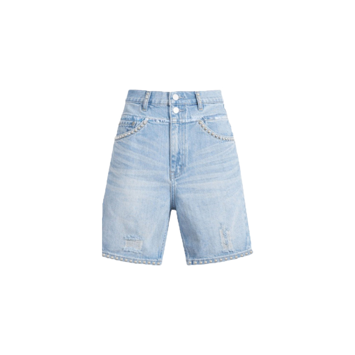 Premium Milano Mens Studded Denim Shorts PMDS26915 Blue