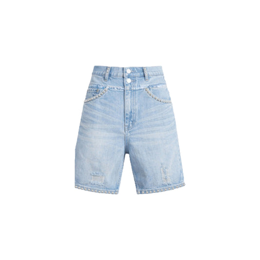 Premium Milano Mens Studded Denim Shorts PMDS26915 Blue