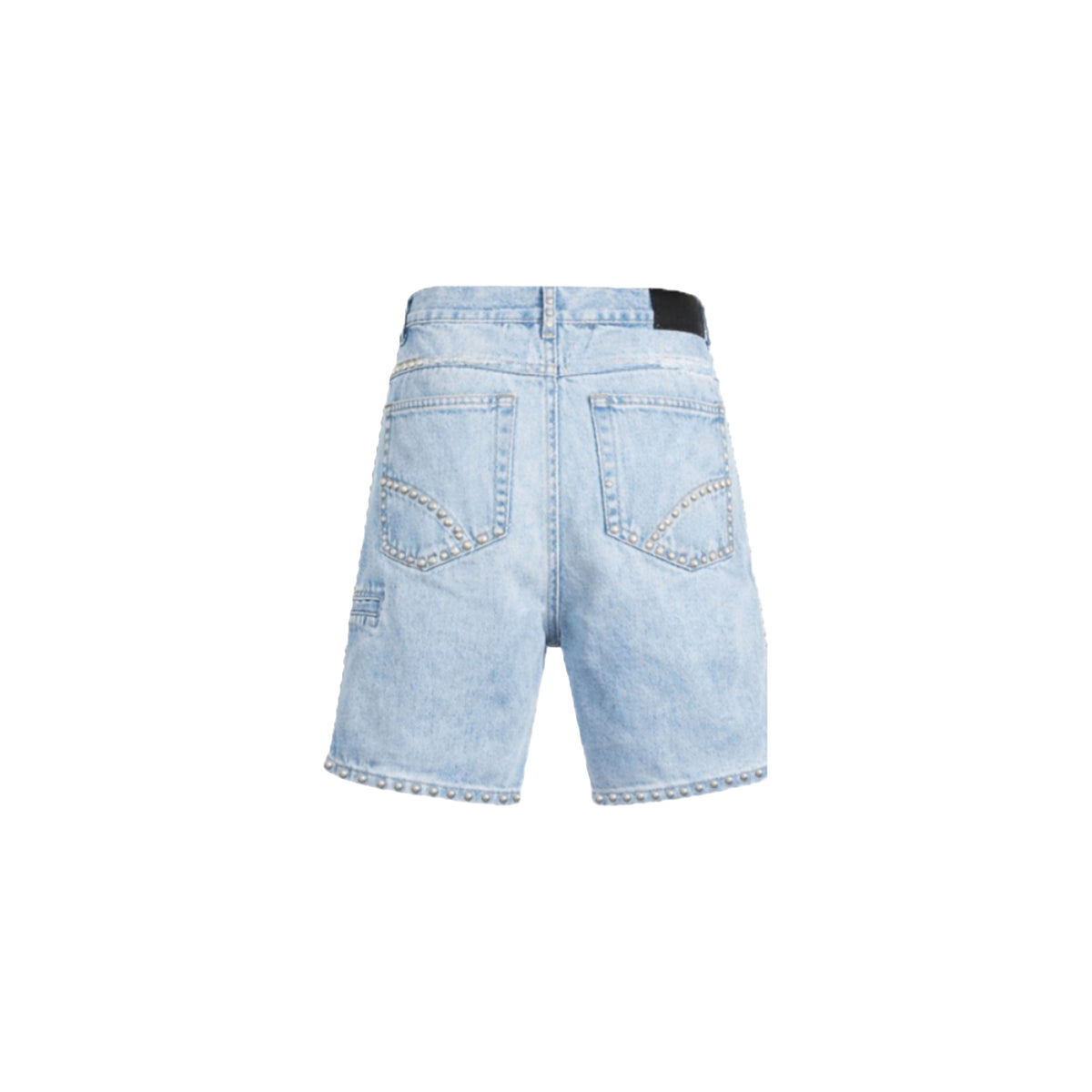 Premium Milano Mens Studded Denim Shorts PMDS26915 Blue