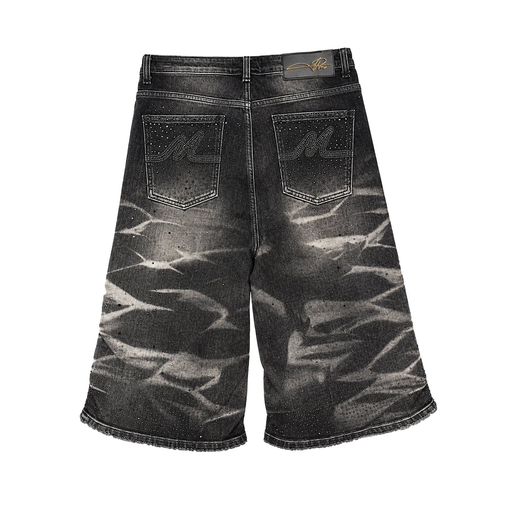 Premium Milano Mens Riviera Denim Shorts PMDS26J23-100 Black Wash