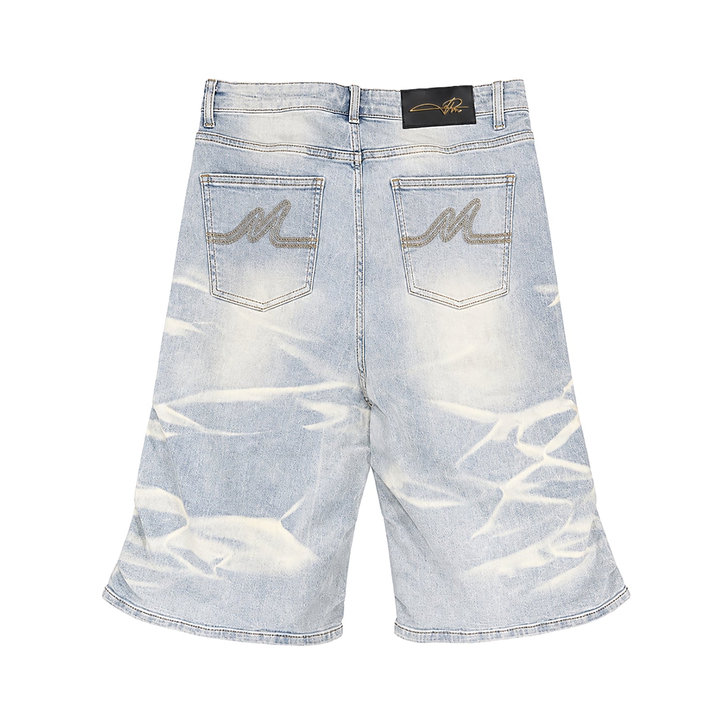 Premium Milano Mens Riviera Denim No Stone Shorts PMDS26J24-119 Medium Blue