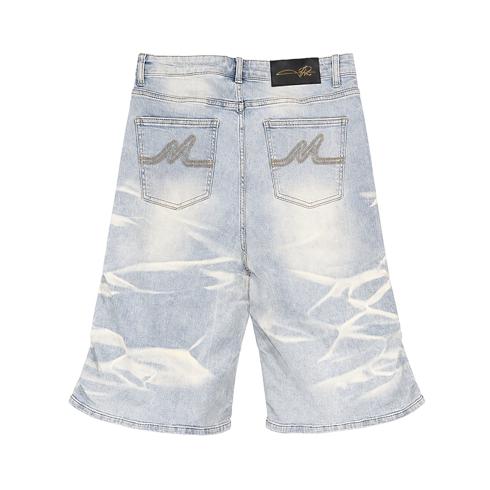 Premium Milano Mens Riviera Denim No Stone Shorts PMDS26J24-119 Medium Blue