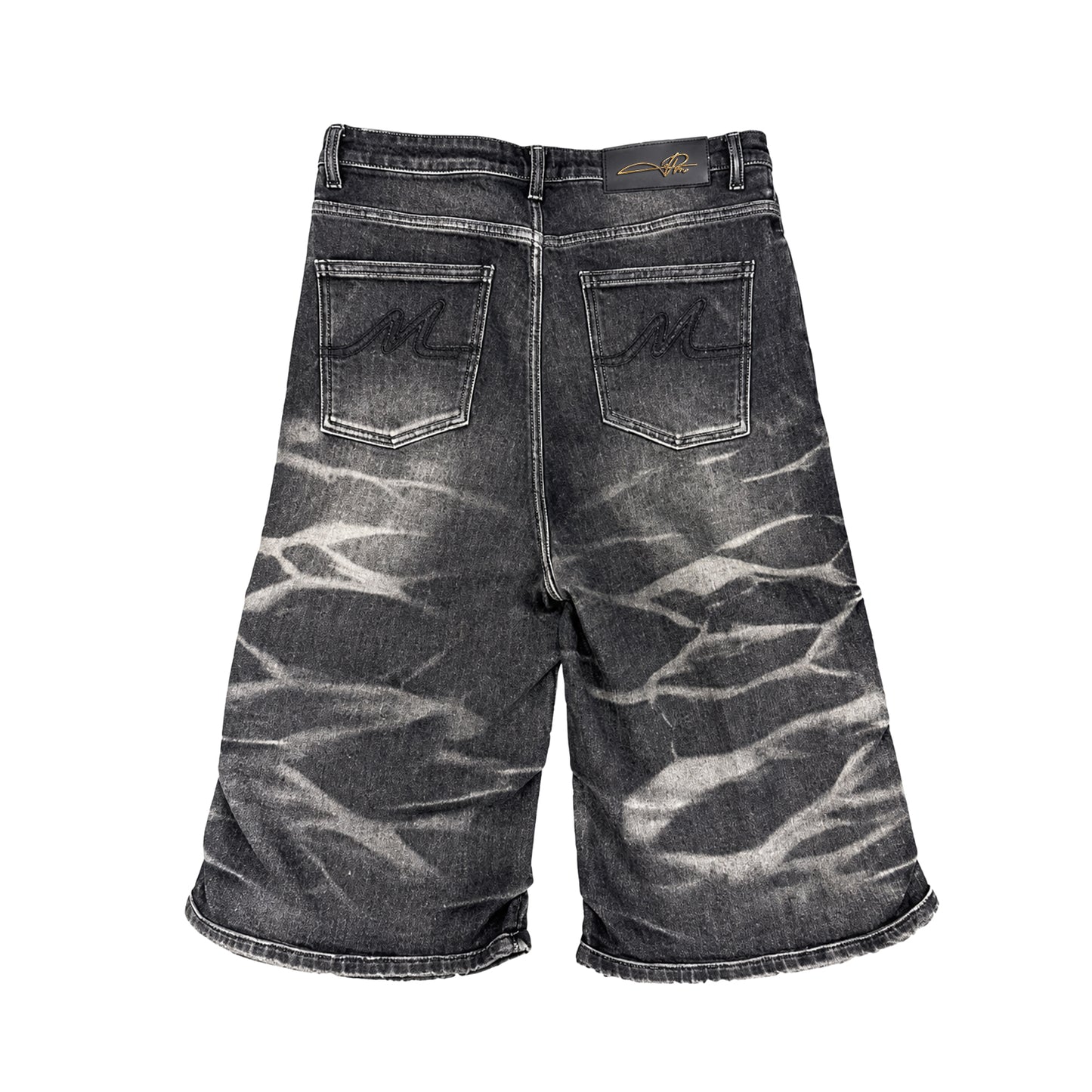 Premium Milano Mens Riviera Denim No Stone Shorts PMDS26J25-100 Black Wash