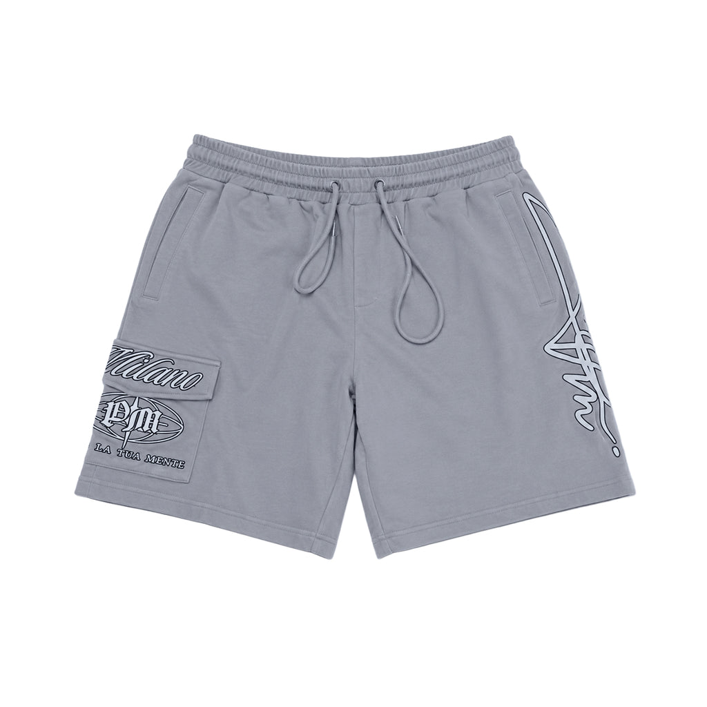 Premium Milano Mens 3M Elevata Fleece Cargo Shorts PMFS26914 Grey