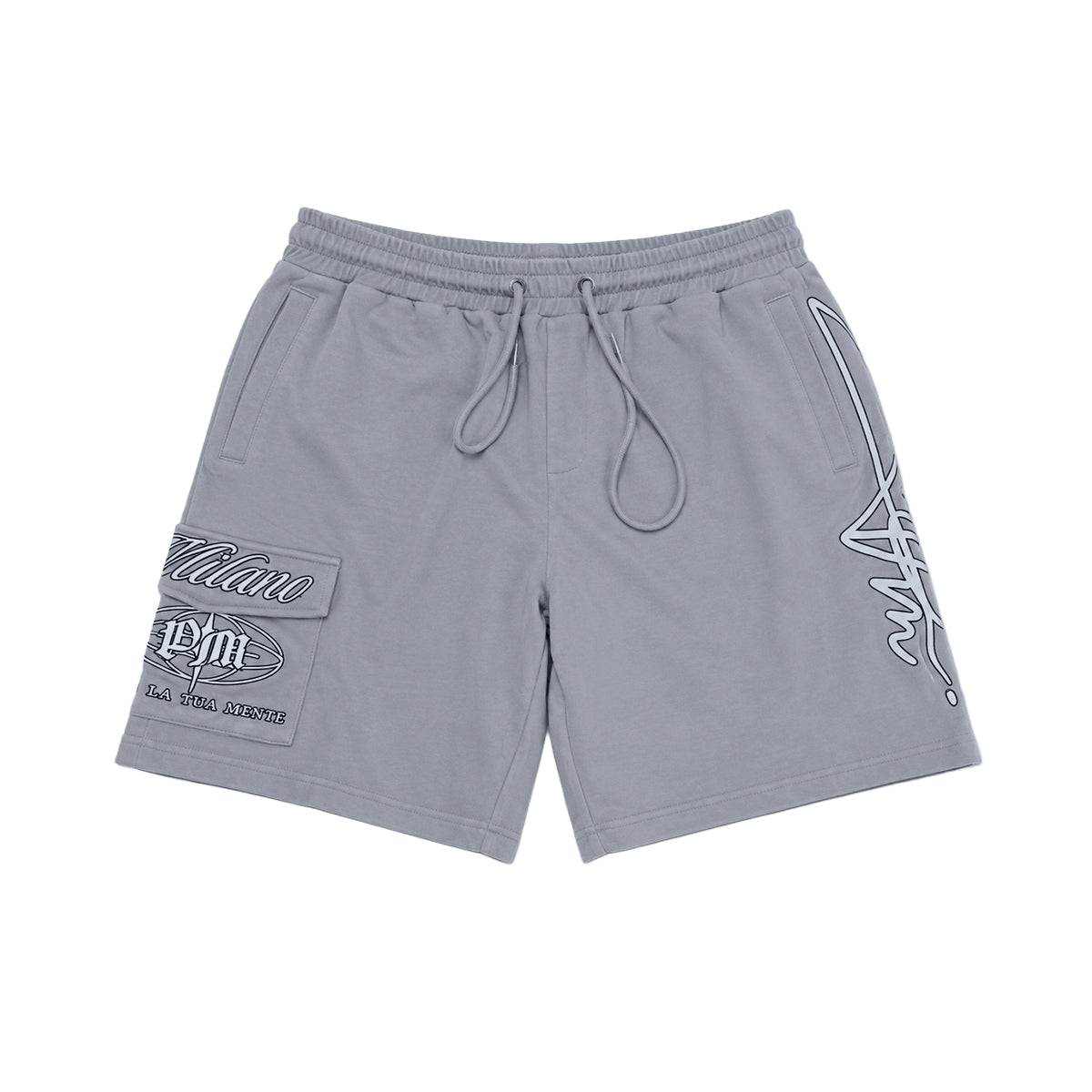 Premium Milano Mens 3M Elevata Fleece Cargo Shorts PMFS26914 Grey