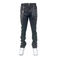 Premium Milano Mens Sunrise Stacked Jeans PMJ28F25-100 Black Wash