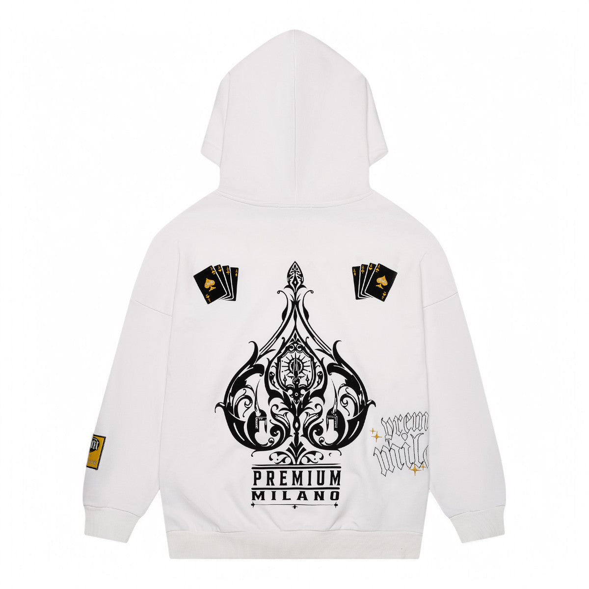 Premium Milano Mens Premium Ace Hoodie RHK4418 White